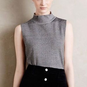 Black and White Moth Sweater Tank